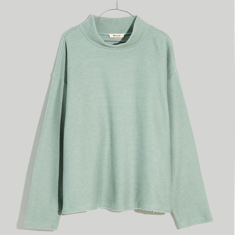 Madewell Funnel Neck Drop Shoulder Knit Sweater